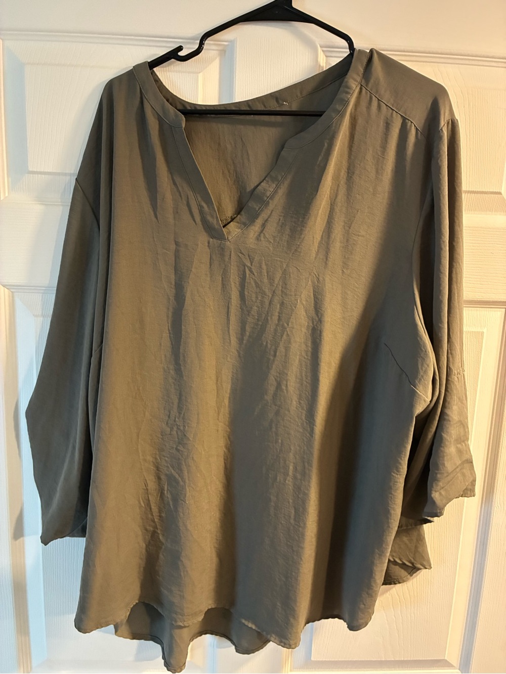 Maurices Olive Green V-Neck Relaxed Blouse